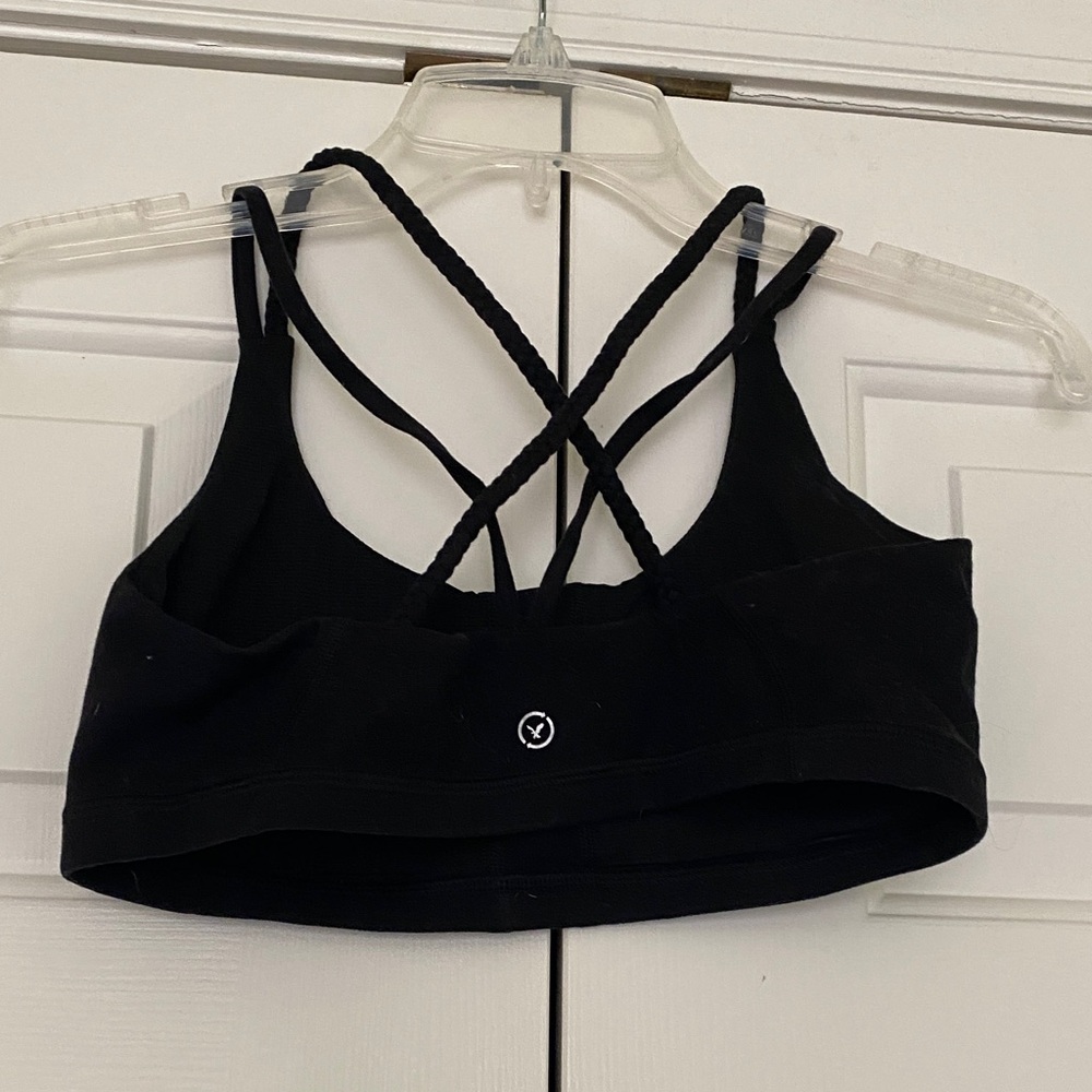 American Eagle Outfitters Black Strappy Crisscross Sports Bra - size Medium - Picture 2 of 2